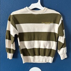 Striped Green and Cream Sweater